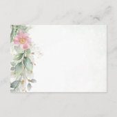 エレガントユーカリ葉スゲネリー金ゴールド結婚ズ サンキューカード (裏面)