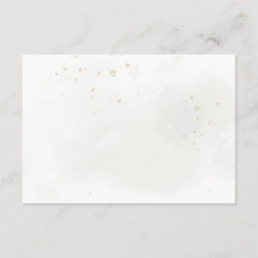 エレガントユーカリ葉スゲネリー金ゴールド結婚ズ サンキューカード (裏面)