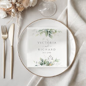 エレガントユーカリ葉スゲネリー金ゴールド結婚ズ スタンダードカクテルナプキン