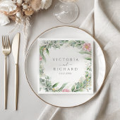 エレガントユーカリ葉スゲネリー金ゴールド結婚ズ スタンダードカクテルナプキン