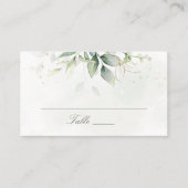 エレガントユーカリ葉スゲネリー金ゴールド結婚ズ プレイスカード (正面)