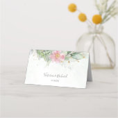 エレガントユーカリ葉スゲネリー金ゴールド結婚ズ プレイスカード (裏面)