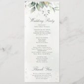 エレガントユーカリ葉スゲネリー金ゴールド結婚ズ プログラム (裏面)