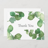 エレガントユーカリ葉ビジネス ポストカード (正面/裏面)