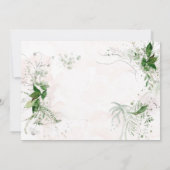 エレガントユーカリ葉ピンクリハーサルディナー 招待状 (裏面)