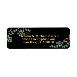 エレガントユーカリ葉フェイク金ゴールド ラベル