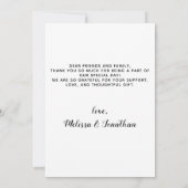 エレガントユーカリ葉ペットフォトドッグ結婚ズ サンキューカード (裏面)