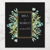 エレガントユーカリ葉ワインラベル ワインラベル (シングルラベル)