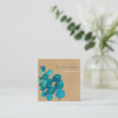 エレガントユーカリ葉素朴スクラフト スクエア名刺 (スタンド正面)