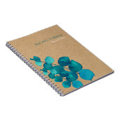 エレガントユーカリ葉素朴スクラフト ノートブック (右側)