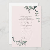 エレガントユーカリ赤面と神の善結婚 招待状 (正面/裏面)