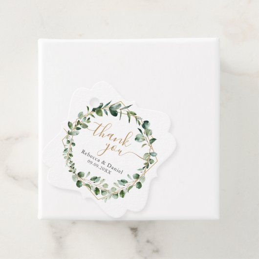 エレガントユーカリ金ゴールドグ結婚リーナリー フェイバータグ (インサイチュ)