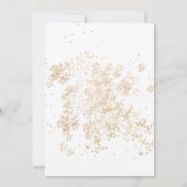 エレガントユーカリ金ゴールド緑ブライダルシャワー 招待状 (裏面)