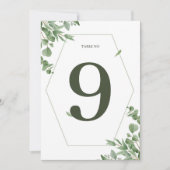 エレガントユーカリ離れテーブル番号 招待状 (正面)