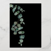 エレガントユーカリ離れブライダルシャワー 箔招待状 (裏面)