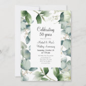 エレガントユーカリ50結婚周年 招待状 (正面)