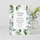 エレガントユーカリ50結婚周年 招待状 (スタンド正面)