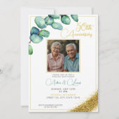 エレガントユーカリ50結婚周年 招待状 (正面)