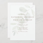 エレガントユーカリSTEM NO PARENTS結婚 招待状 (正面/裏面)