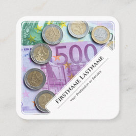 エレガントユーロ通貨金融専門家 スクエア名刺