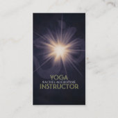 エレガントヨガOMシンボルとピュアライトダークグランジ 名刺 (正面)