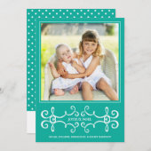 エレガントヨユーノエルホリデーフォトカード/アクア シーズンカード (正面/裏面)