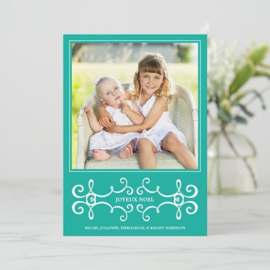 エレガントヨユーノエルホリデーフォトカード/アクア シーズンカード (スタンド正面)