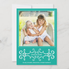 エレガントヨユーノエルホリデーフォトカード/アクア シーズンカード