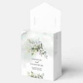 エレガントヨーユーカリ緑金ゴールド結婚 フェイバーボックス (オープン)