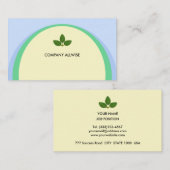エレガントライトイエローグリーン&スカイブルー 名刺 (正面/裏面)