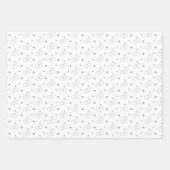 エレガントライトシルバーグレイ結婚ズ ラッピングペーパーシート (正面3)