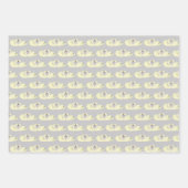 エレガントライトシルバーグレイ結婚ズ ラッピングペーパーシート (正面2)