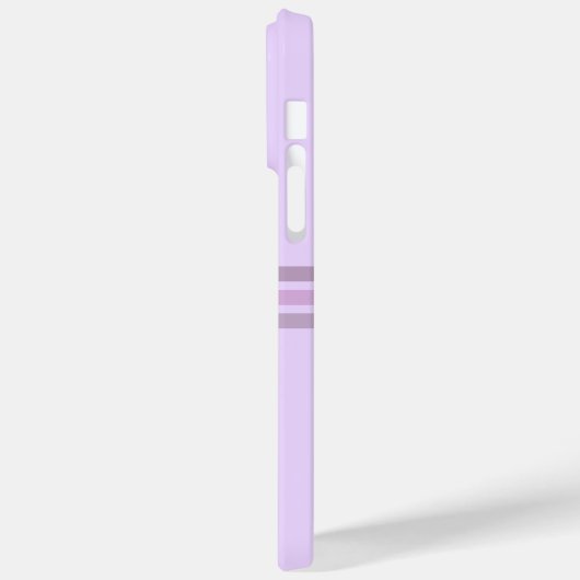 エレガントライトパープルストライプのイニシャル Case-Mate iPhoneケース (裏面 / 左)