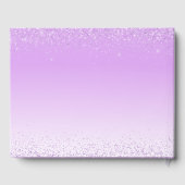 エレガントライトパープルパーソナライズされたキンセアニェラ ゲストブック (裏面)