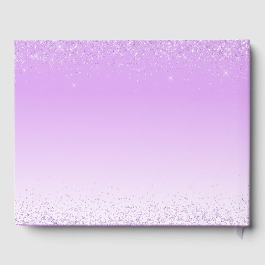 エレガントライトパープルパーソナライズされたキンセアニェラ ゲストブック (裏面)