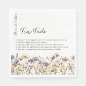 エレガントライトパープルフローラ結婚ズ スタンダードランチョンナプキン (正面)