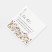 エレガントライトパープルフローラ結婚ズ スタンダードランチョンナプキン (角)