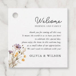 エレガントライトパープルフローラ結婚ズ フェイバータグ