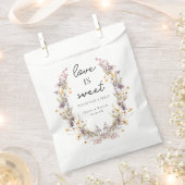 エレガントライトパープルフローラ結婚ズ フェイバーバッグ (クリップ留めされた状態)