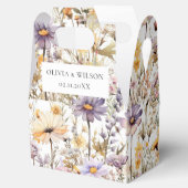 エレガントライトパープルフローラ結婚ズ フェイバーボックス (オープン)