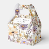 エレガントライトパープルフローラ結婚ズ フェイバーボックス (正面サイド)