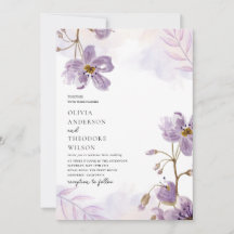 エレガントライトパープルフローラ結婚ズ