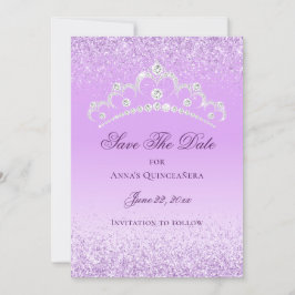 エレガントライトパープル15誕生日キンセアニェラ セーブザデート