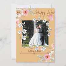 エレガントライトブラウン写真結婚コラージュ
