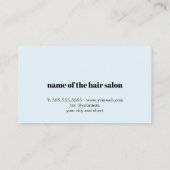 エレガントライトブルーはっきりした美しいサロン 予約カード (裏面)