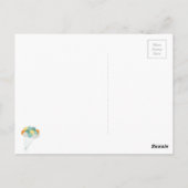 エレガントライトブルー日本のフラワーガーデン ポストカード (裏面)