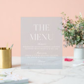 エレガントライトブルー結婚アクリルのメニューサイン アクリルサイン (ウェディング)