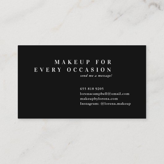 エレガントライトベージュのシックな金ゴールドフォイル大理石ミニマル石 名刺 (裏面)