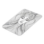 エレガントラインアートポートレートモダン マグネット (左側)