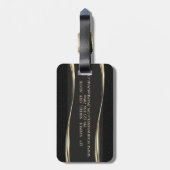 エレガントラグジュアモダンリー,金ゴールド,黒= ラゲッジタグ (裏面縦)